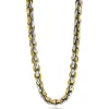 ZINZI zilveren schakelcollier geel verguld 7mm breed 45cm ZIC1290