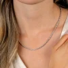 ZINZI zilveren schakel ketting 2,3mm breed 43-45cm ZIC2648