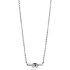 ZINZI zilveren schakel ketting met staafje en trendy knoop 45-48cm ZIC2613