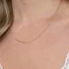 Zinzi zilveren slangen collier geel verguld 1mm breed 45cm ZISL45G