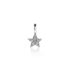 ZINZI zilveren ster hanger 13mm wit ZIH2138 (zonder collier)