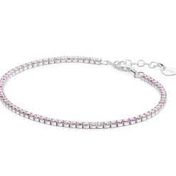 ZINZI zilveren tennis armband 2,1mm breed met rijzetting roze zirconia's ZIA2891R