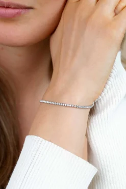 ZINZI zilveren tennis armband 2,1mm breed met rijzetting witte zirconia's ZIA2891