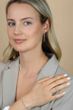 ZINZI zilveren tennis armband 2,3mm breed met rijzetting witte zirconia's ZIA2795