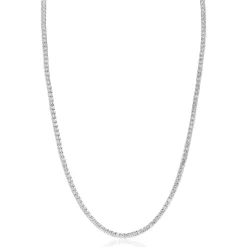 ZINZI zilveren tennis collier 45cm met rijzetting witte zirconia's 2,3mm breed ZIC2795